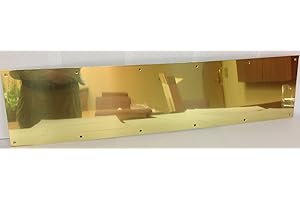 Don-Jo 90 Metal Kick Plate, Brass Tone, 28" Width x 6" Height, 3/64" Thick