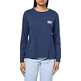 Vineyard Vines Womens Flag Whale Long-Sleeve Pocket Tee