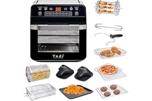 Yedi Total Package 18-in-1 Air Fryer Oven, Air Fryer with Rotisserie and Dehydrator + 100 Recipes, 12.7 Quart
