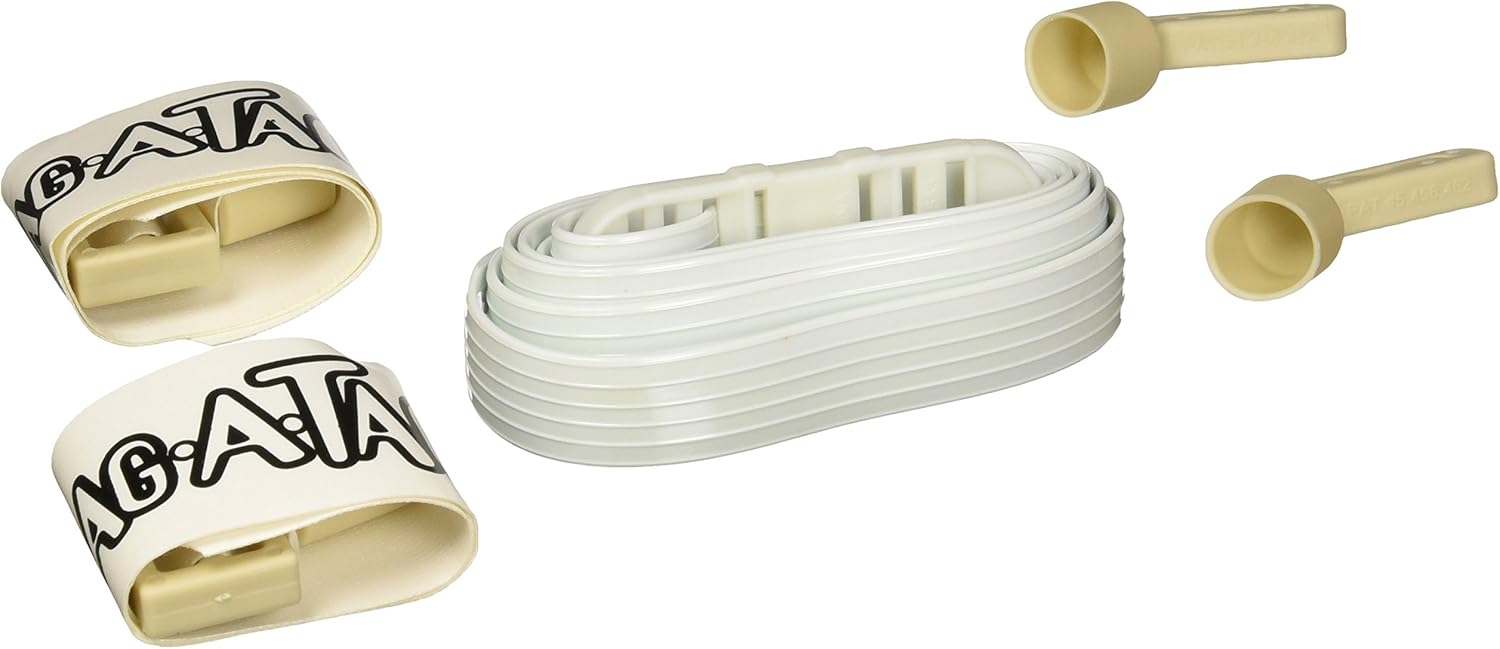 FlagATag 8675226 Sonic Boom Flag Belts, 52Inch, One Dozen (White), Flag Football Belts