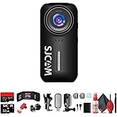 SJCAM C110 Plus Action Camera with 4K Video, Gyro Stabilization, and Audio Recording, Bundle Including: 64GB Micro SD Card, Card Reader, Card Wallet, and USB‑C Adapter