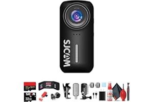 SJCAM C110 Plus Action Camera with 4K Video, Gyro Stabilization, and Audio Recording, Bundle Including: 64GB Micro SD Card, C