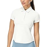 icyzone Women's Slim Fit Golf Polo Shirts Collared Short Sleeve Workout Shirt Tennis Exercise T-Shirts