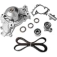 Engine Timing Belt Kit with Water Pump | Compatible with 2001-2010 Toyota Highlander Camry Sienna Solara & Lexus ES300 RX330 RX400h 3.0L 1MZFE/3.3L 3MZFE V6 DOHC 24V | Replaces# TKT-026