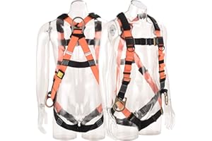 WELKFORDER 3 D-Ring Industrial Fall Protection Safety Harness with Detachable Shoulder Paddings CSA & ANSI Compliant Full Bod