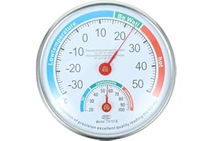 Outdoor Thermometer Humidity Monitoring Analog Hygrometer Outside Thermometer for Home Office Garden Patio Greenhouse