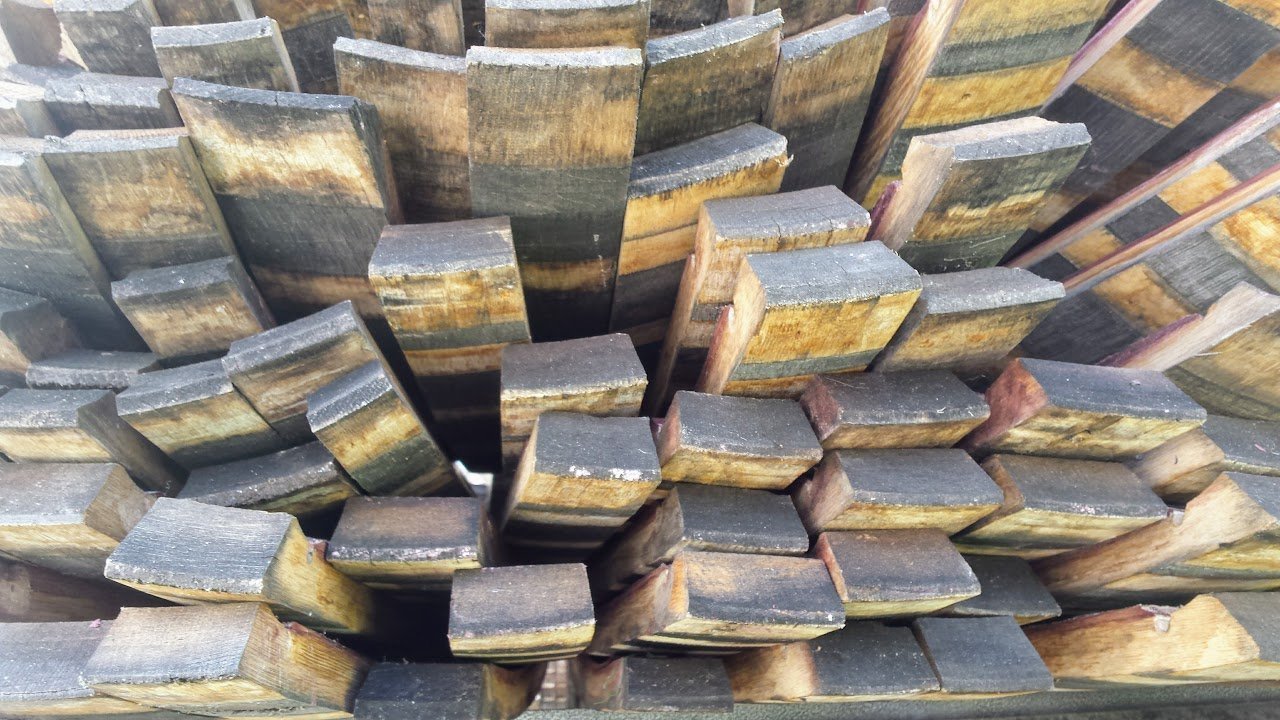 Three Dozen (36) Authentic Used Wine Barrel Staves Handmade