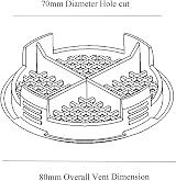 Timloc 70mm White Plastic Round Push In Soffit Air Vents Vivarium 10 Pack view 6