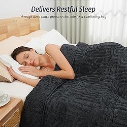 Wemore Jacquard Fleece Weighted Blanket Queen Size