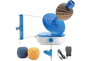 OKYUK Yarn Winder, Electric Yarn Ball Winder, 10oz Large Automatic Yarn Winder for Crocheting, Adjustable Speed, Dual-Spring Strong Tension