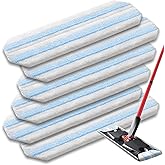 6 Pack Mop Pads Replacements Compatible with Vileda H2prO Flat Mop System Microfiber Mop Replacement Heads for O-Cedar/Vileda