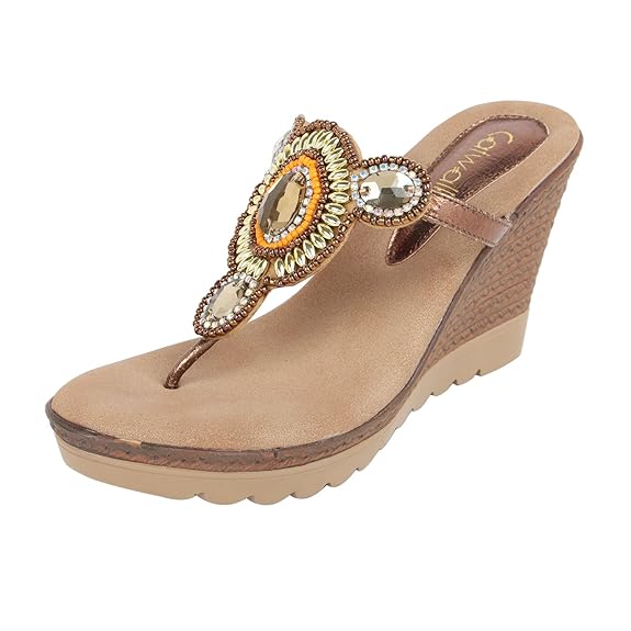 Bronze Wedges Sandals