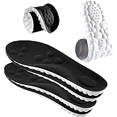 2 Pairs Cloud Insoles for Men Women - 4D Cloud Technology Insole - Super Soft Comfort Insoles, U-Shape Memory Foam Insoles (Black, Men: US 8-11.5)