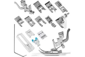 ALAMSCN 14pcs Presser Feet Set Low Shank Adapter Universal Presser Foot Holder for Brother Singer Janome Babylock Kenmore Sewing Machine Use