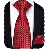 Hi-Tie Silk Boys Tie 8-11 Self-Tied Ties for Boy Blue Red Green Kid Necktie and Pocket Square Set for Wedding