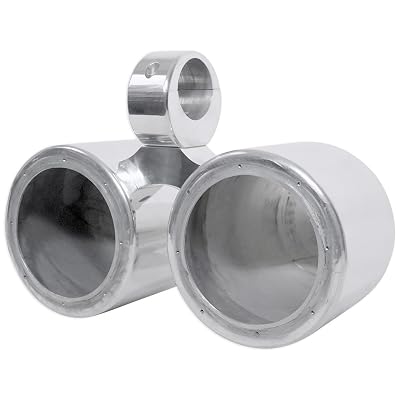 thumbnail image 2 of Rockville MAC90S 8” Polished Silver Aluminum Wakeboard Tower Speaker Enclosures – Pair, Waterproof 2 of 5