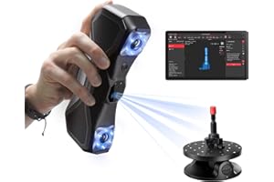 Revopoint MetroX 3D Scanner for 3D Printing, Handheld 3D Printer Scanner Blue Laser Scan, Metrology-Grade Precision 0.01mm for Metal Dark Object, Up to 60fps Speed, Support Windows macOS, Standard