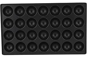 28 Holes Takoyaki Maker, Nonstick Aluminum Frying Pan with Even Heat Distribution for Cooking Octopus Meatballs and Quail Egg