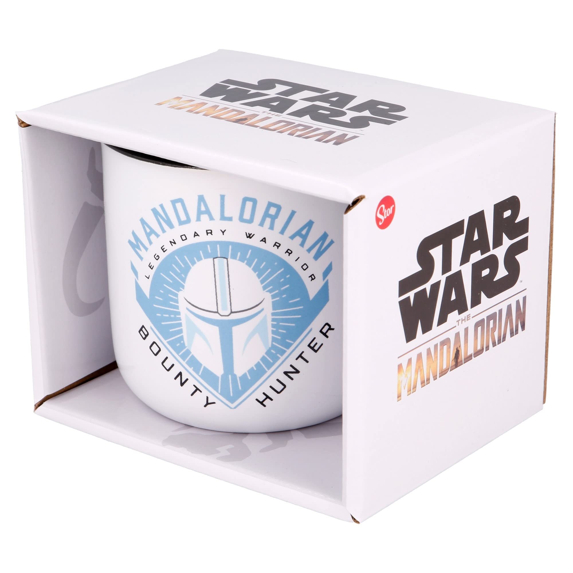 Stor 8412497008872 Ceramic Breakfast Mug in Gift Box, 400 ml Capacity, The Mandalorian Child