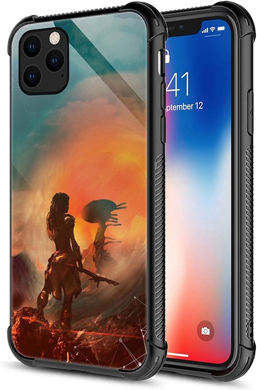 Amazon Com Iphone 11 Case Tempered Glass Iphone 11 Cases Horizon Zero Dawn Art For Women Girls Boys Pattern Design Shockproof Anti Scratch Case For Apple Iphone 11