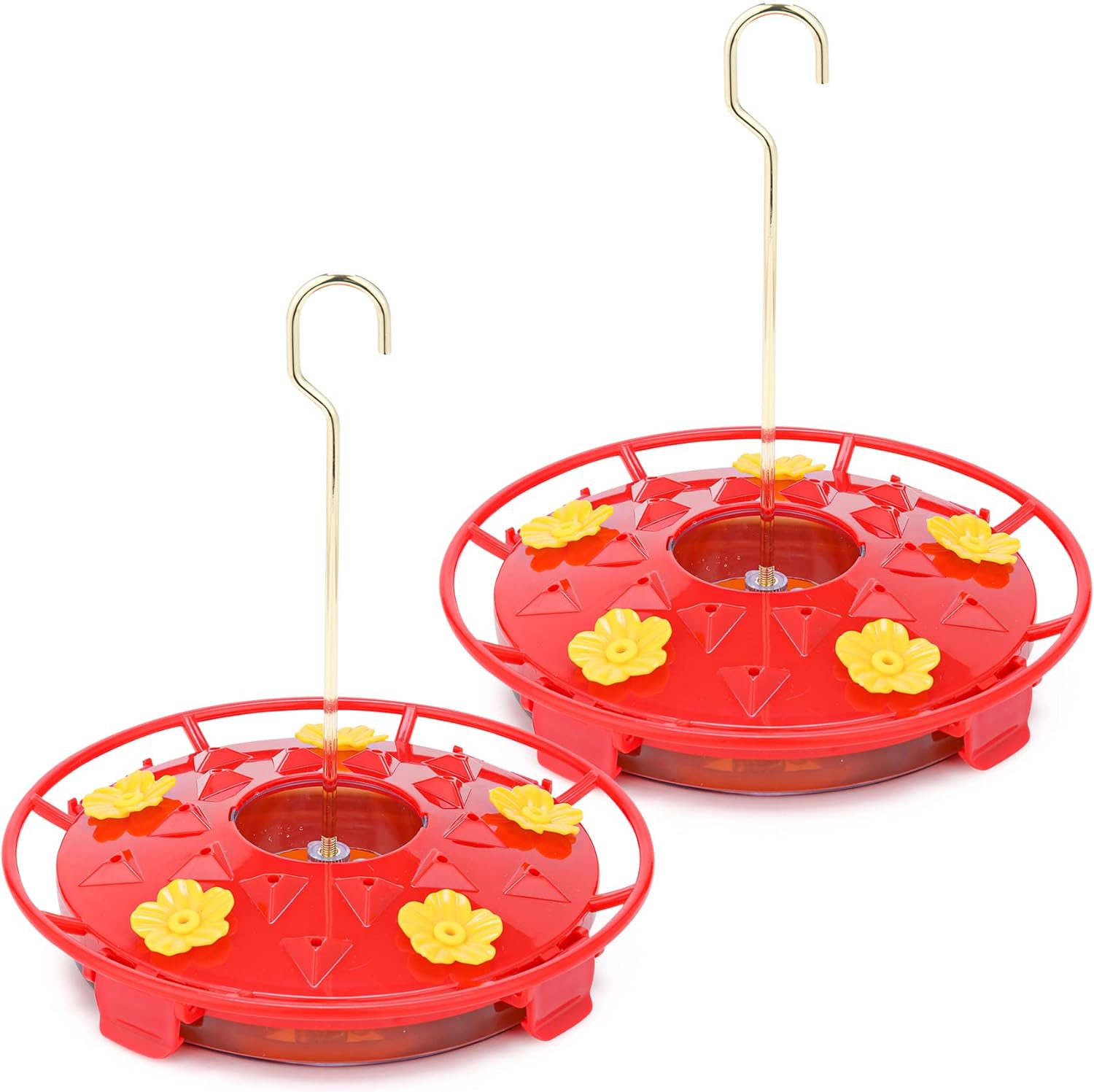 Backyard Birding & Wildlife - Rihogar Hummingbird Feeders for Outdoors Hanging, Hummingbird Feeders for Outside, 2 Pack Hummingbird Feeder with Buckle, 20 Feeding Ports, Leak-Proof, Easy to Clean & Fill (10 oz)