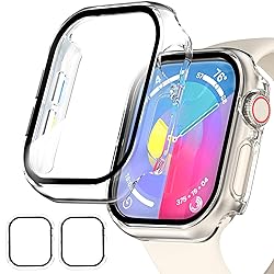 EWUONU 2 Pack Hard Case for Apple Watch Series 10