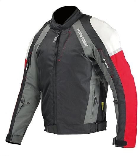 Amazon コミネ Komine バイク ウインター ジャケット アウター フォルザックスii プロテクター 保温インナー 秋 冬 ブラック レッド M 07 575 Jk 575 車 バイク 車 バイク