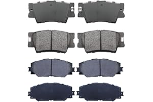 EXPPOWER Replacement for Front & Rear Ceramic Brake Pads Toyota RAV4 2006-2012 Fits All V6 Models, Toyota RAV4 2013-2017, Toyota RAV4 2013-2014 EV Electric Models D1211,D1212