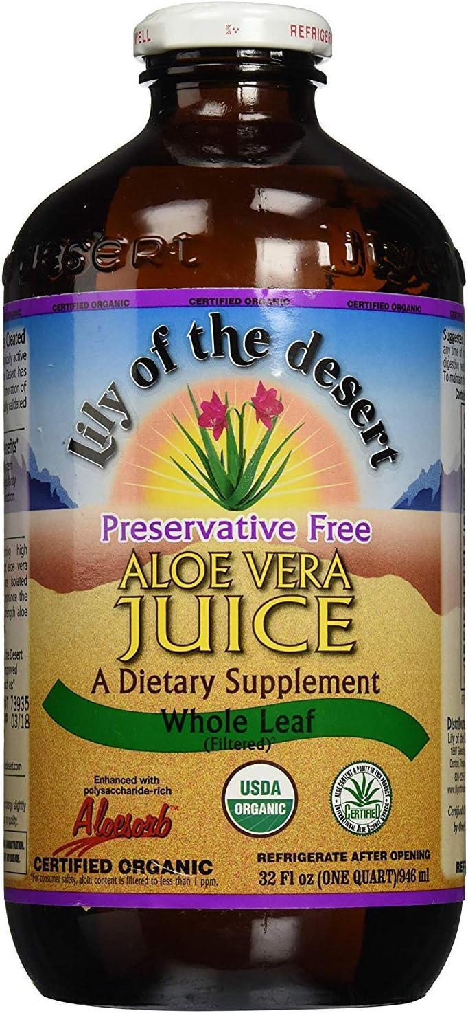 Lily Of The Desert Juice Aloe Vera Pf Whl Lea (3 Pack of 32 ounces)