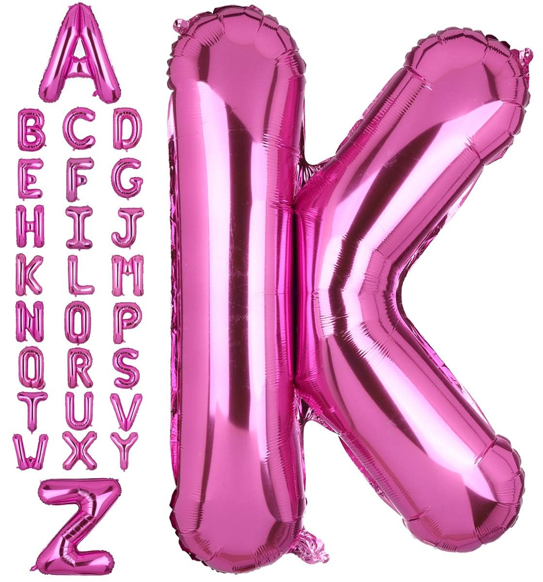 40 Inch Giant Pink Letter K Foil Helium Balloons Big Single Mylar Balloon Birthday Party Decoration Supply Baby Shower (Pink K)