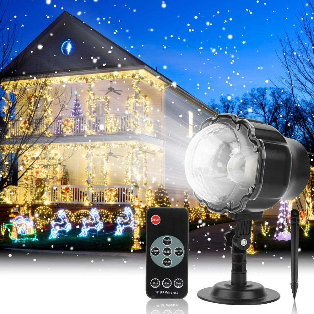 Christmas Snowfall Projector Lights, Elec3 Indoor Outdoor Holiday