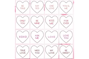 CLOTHMILE 16 Pieces Valentine's Day Stencils Love Heart Templates Stencils Reusable Kiss Me XOXO Stencil Template Envelope Stencils for DIY Painting on Wood Wall Canvas Home Decor