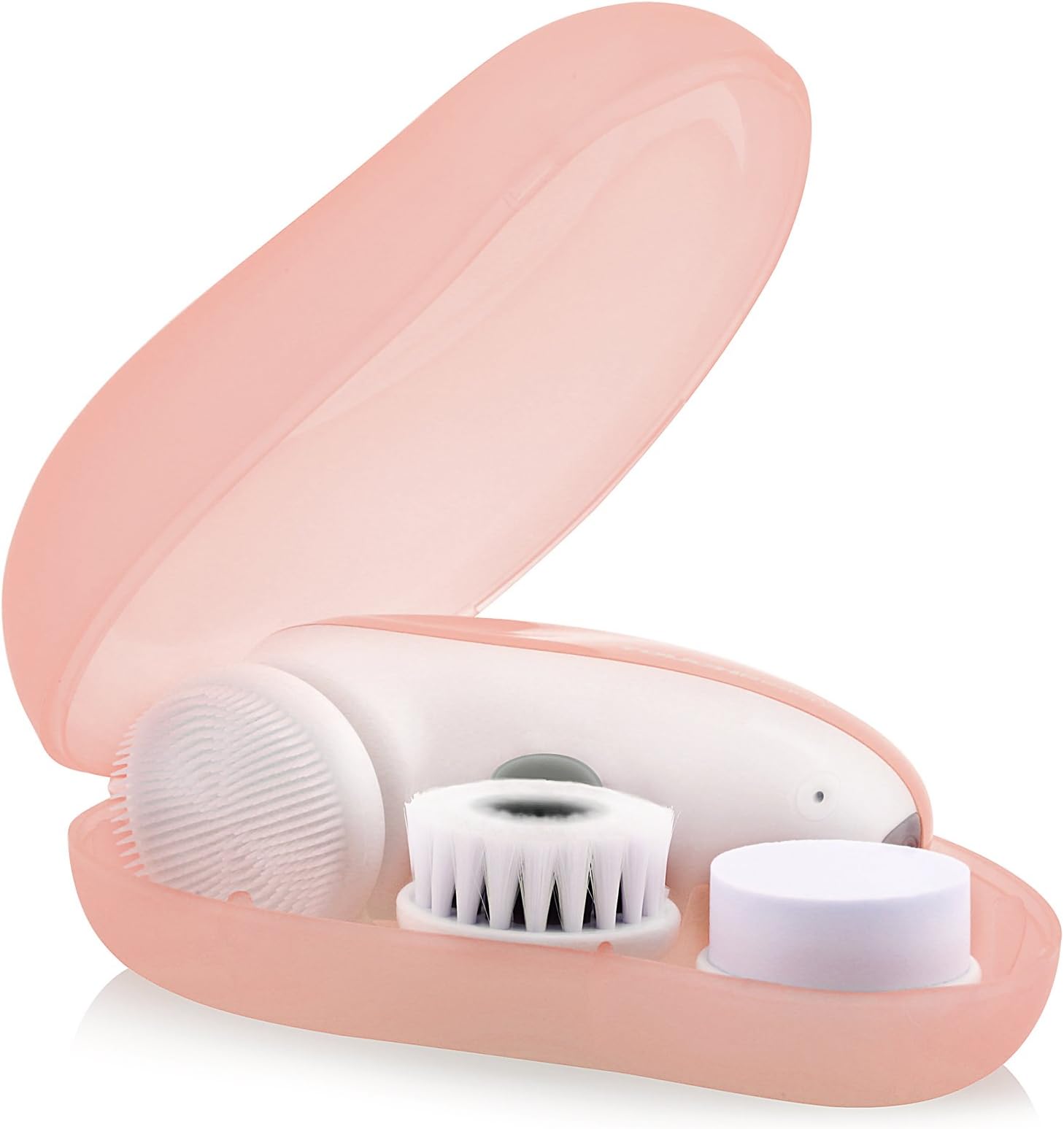 daisi Facial Cleansing Portable Travel Brush Set | Face Exfoliator for Softer Skin | Rechargeable Waterproof Facial Brush Removes Make-Up, Oil & Dead Skin | 3 Soft Non-Sonic Brushes | For Men & Women