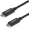 StarTech.com USB C to UCB C Cable - 3 ft / 1m - M/M - USB 3.0 (5Gbps) - USB C Charging Cable - USB Type C Cable - USB-C to USB-C Cable (USB315CC1M) , Black