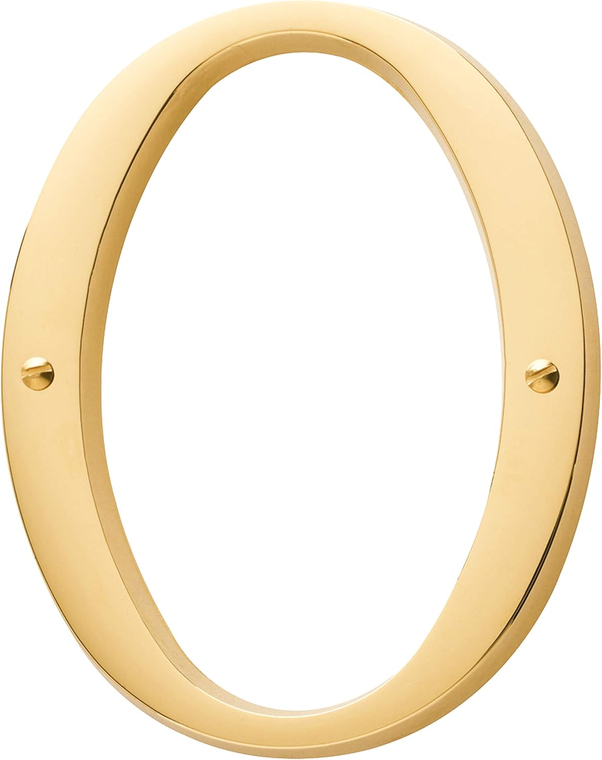 Baldwin Estate 90670.003.CD Solid Brass Traditional House Number Zero in Polished Brass, 4.75"