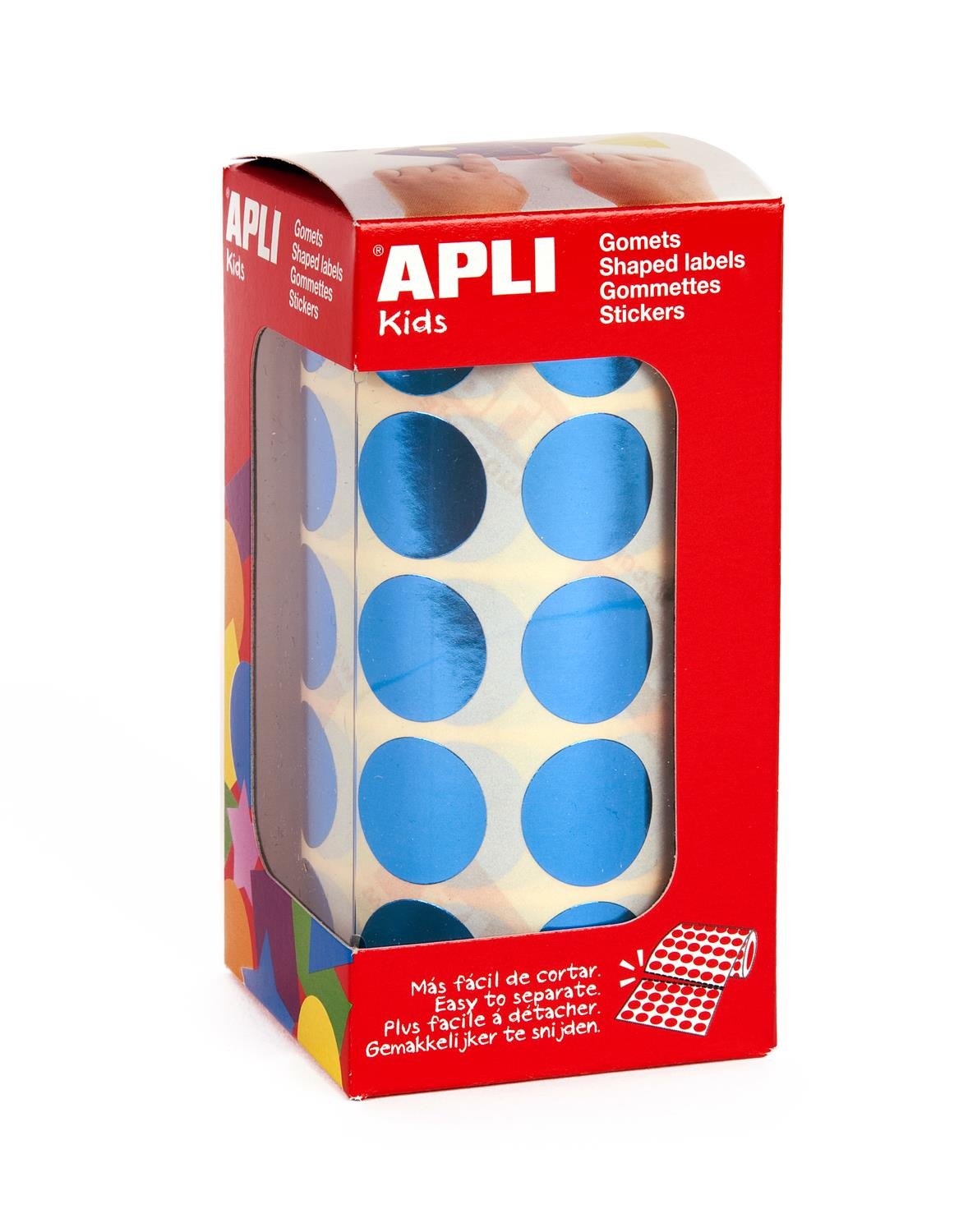 Apli Kids 12048 Roll of 1770 Round Stickers Metallic Blue Diameter 20 mm — image 1