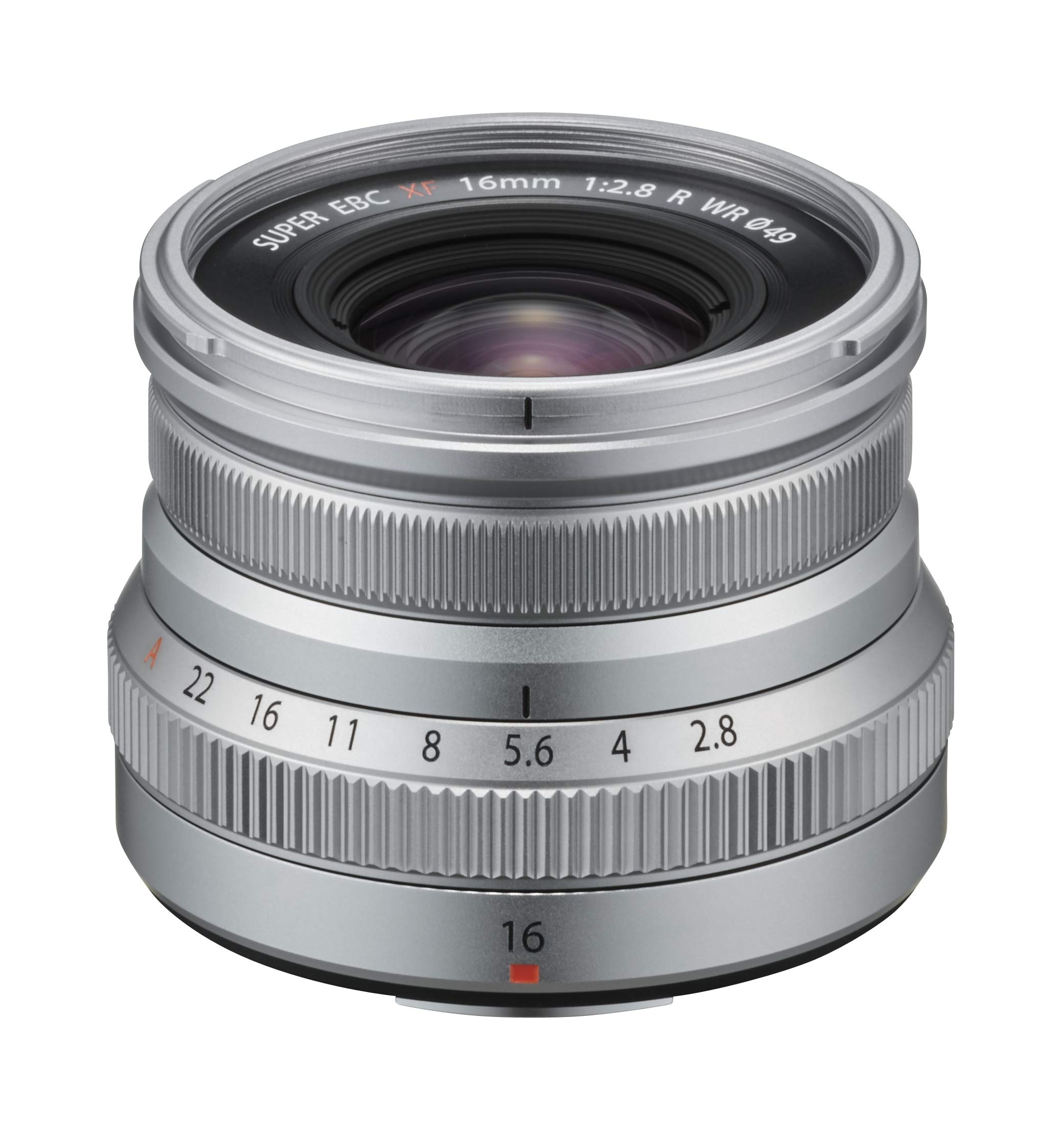 Fujifilm XF16 mm F2.8 R Weather Resistant Lens, Silver