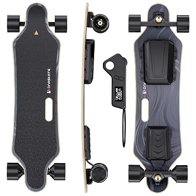 Dnaskate V20 Electric Skateboard with Remote, 28 Mph Top Speed,22 Miles Range,1000W Hub-Motor, Longboard Skateboard for Adults ＆Teens (V20-90mm Pu Wheel)
