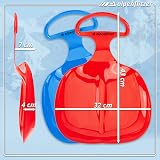 Alpenflitzer 2x Bob Sledges with Handle Kids Snow Sledge Blue Red Toboggan view 5