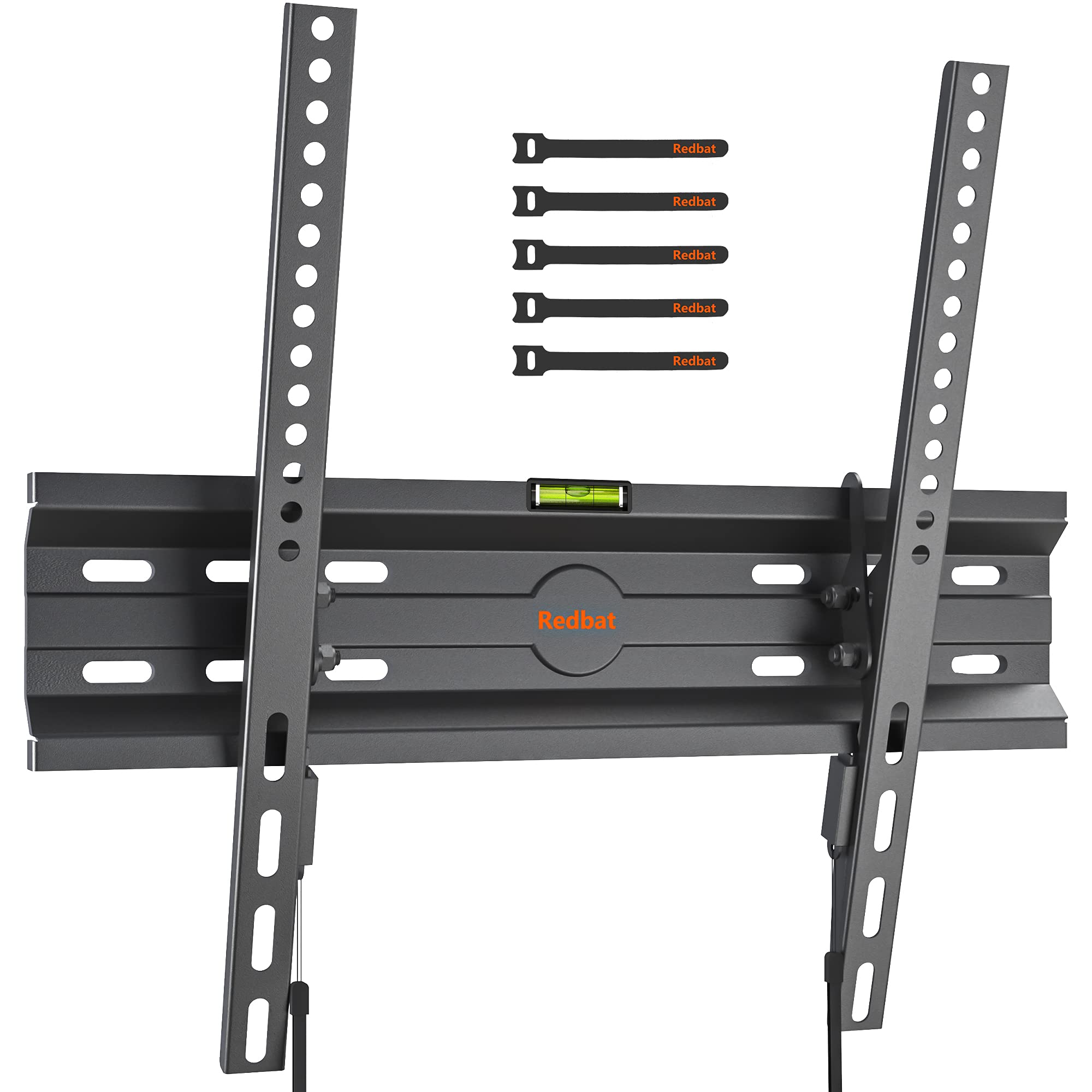 Redbat Ultra Slim TV Wall Mount for 23"-55" LCD LED Flat Plasma TVs, Low Profile Tilt TV Bracket Up to 45kg, Max VESA 400x400mm, Cable Ties included
