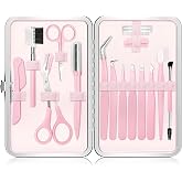 17 in 1 Eyebrow Kit, Tweezers for Women Facial Hair | Hair Scissors with comb, Eyebrow Trimmer, Brow Brushes, Hair Tools Travel Bag, Professional Grooming Tweezer Set