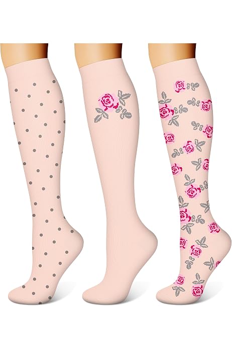Nurse Mates Women's Medical Compression Knee Hi Socks - 8-10 MmHg, Control Top, Reinforced Toe, Sizes A-EE