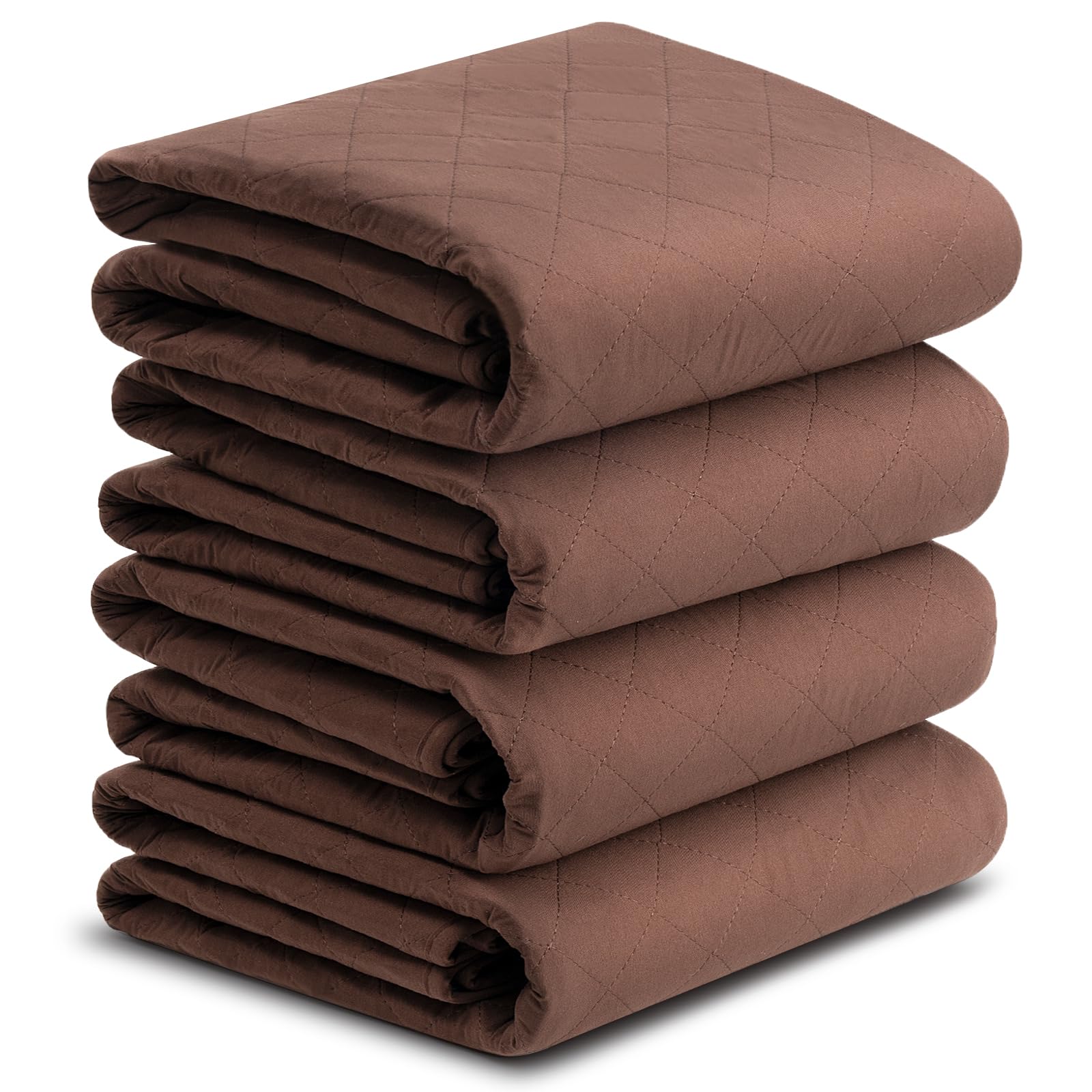 Photo 1 of Brosive Bed Pads Washable Waterproof 36x52 Inch (4 Pack), Extra Large Washable Pads for Incontinence, Bed Wetting, and Pet Protection, Brown Ideal for Elderly, Adults, Kids and Pets