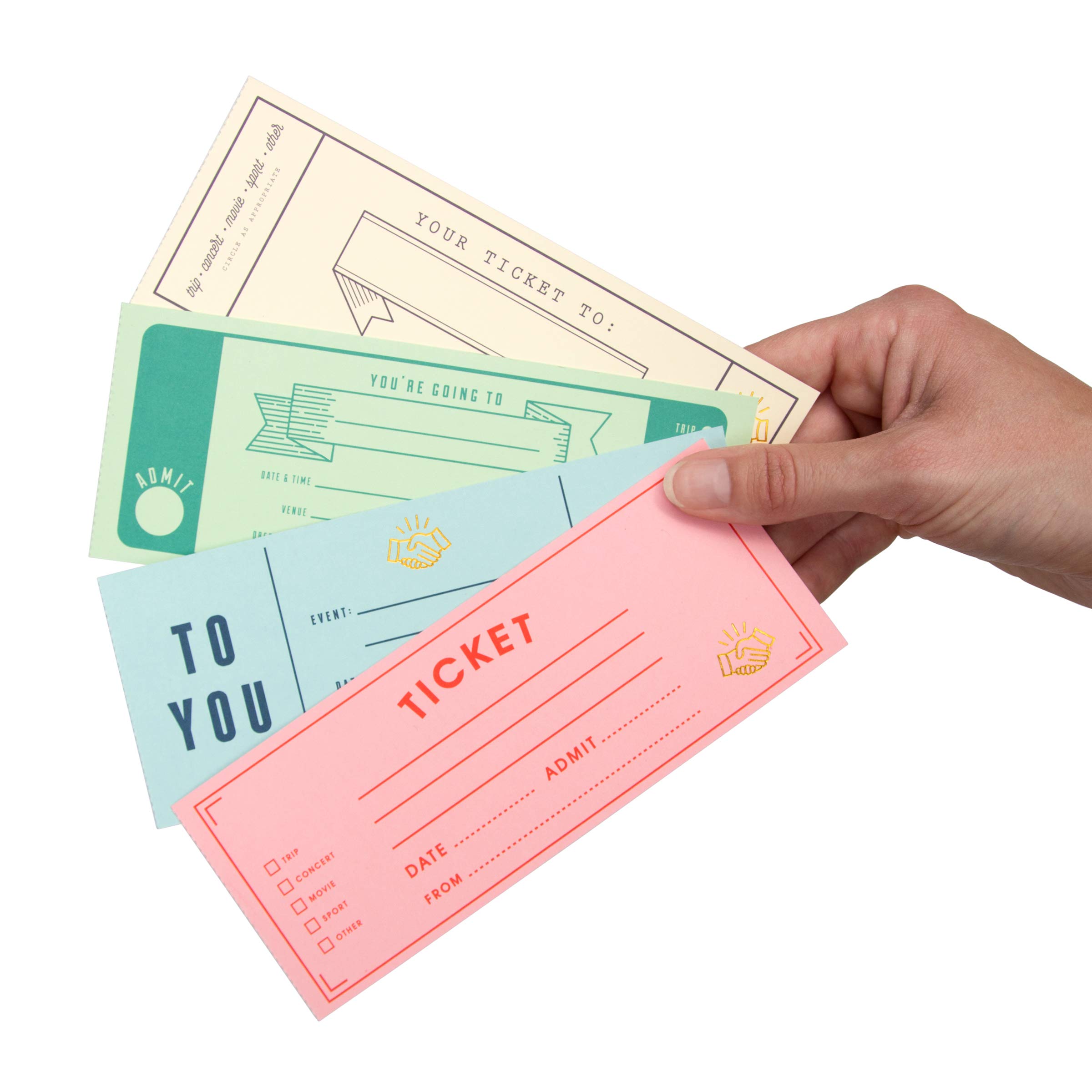 Suck UK Coupon Book | Blank Tickets for Events | DIY Voucher Card | Retro Design Novelty Gift | Date Night Cards for Him & Her | Personalized Coupons | Hard Cover Custom Birthday Gift Vouchers