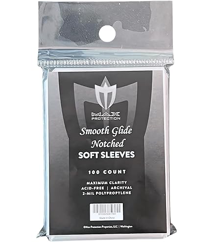 Amazon.com: Max Protection Notched Penny Sleeves - Archival-Safe, Acid-Free  Soft Sleeves for Crystal Clear Vintage/Modern Sports Cards - Thick Card  Sleeves for Trading/Patch Cards