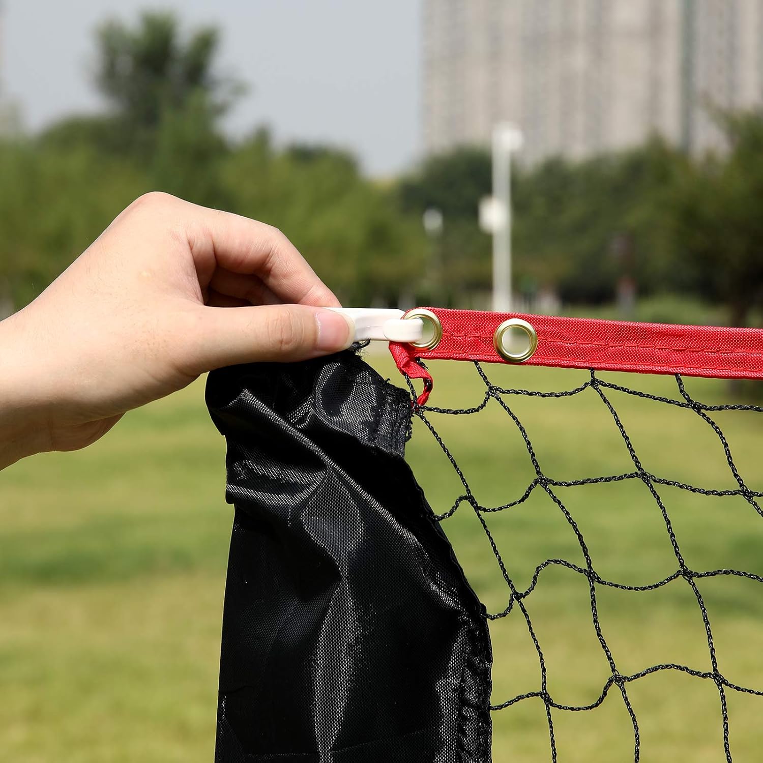 Ollieroo Portable Badminton Net Set with Stand and Carry Bag - Easy Setup PE Sports Net with Poles - for Indoor or Outdoor Court, Beach, Driveway, 10ft/14ft/17ft : Sports & Outdoors
