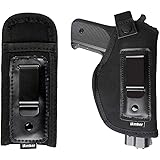 iAmker Universal IWB Holster with Cartridge Holster for Concealed Carry | Inside The Waistband | Fits All Firearms S&W M&P Shield 9/40 1911 Taurus PT111 G2 Sig Sauer Glock 19 17 27 43