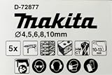 Makita D-72877 TCT Drill Bit Set 5 Piece Straight Shank 4 5 6 8 10mm view 5