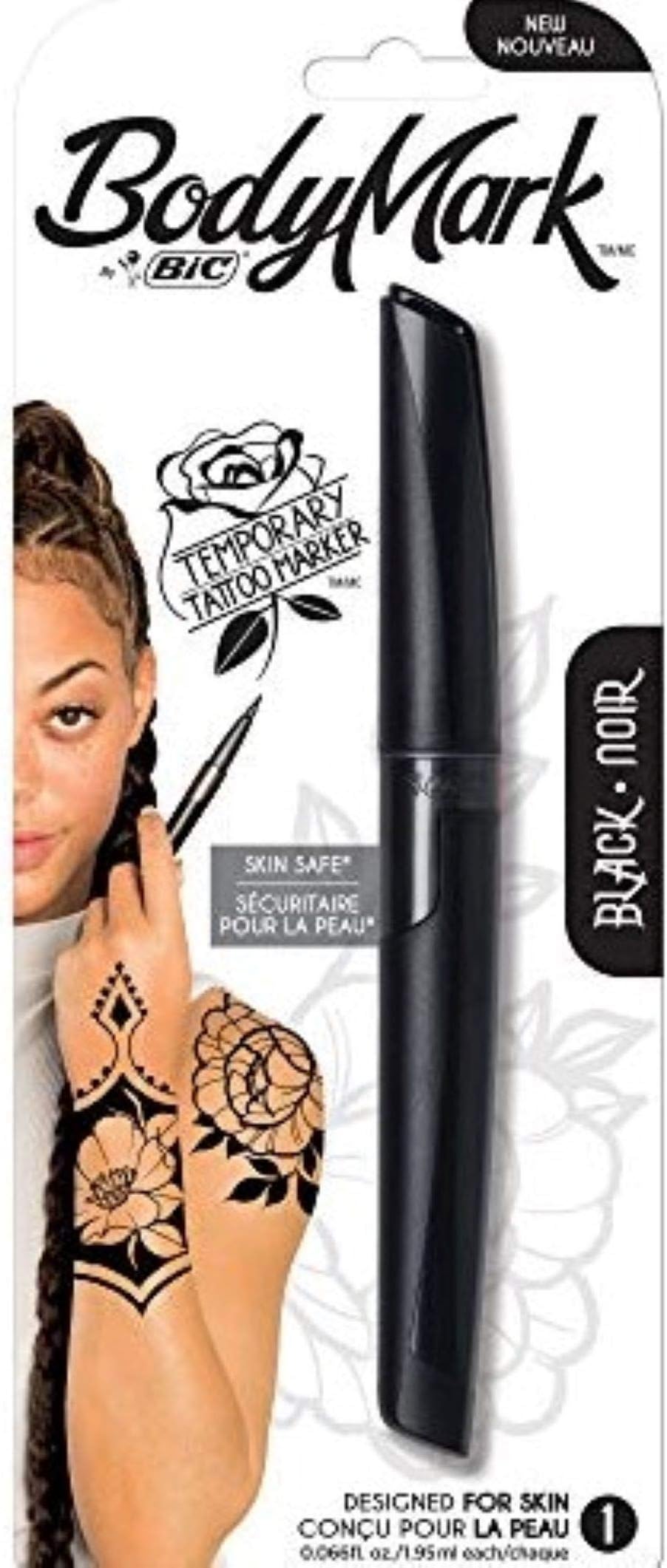 BIC BodyMark Temporary Tattoo Marker, Black, 1-Count (Black) Sold by RvLoversOutdoorDreamers