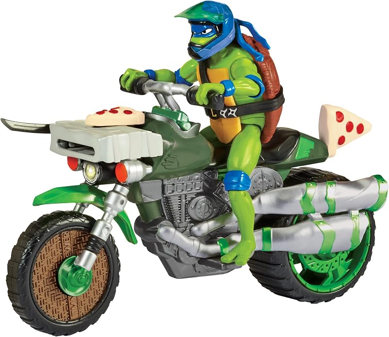 Giochi Preziosi, Tartarughe Ninja 2023 Caos Mutante, Moto con Funzione Combattimento E Personaggio Leonardo Incluso, Compatibile Con Tutti I Personaggi Base, Per Bambini a Partire DaI 4 Anni — foto 5 di 8